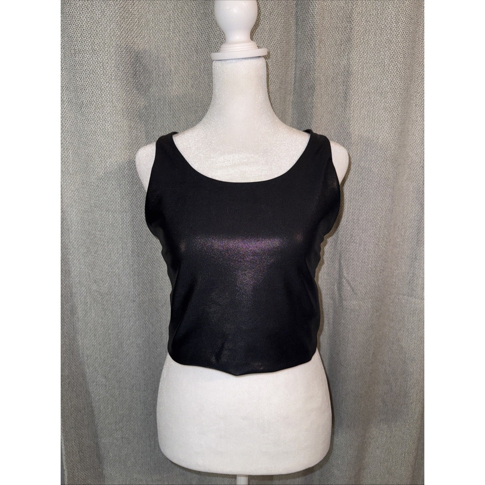 Old Navy Active Powersoft Light Support Built-In Bra Tank Size L Metallic Black
